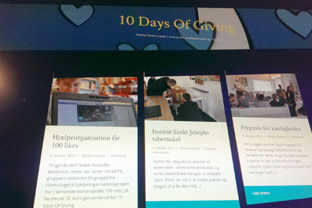 Tjek 10 Days of Giving hjemmesiden