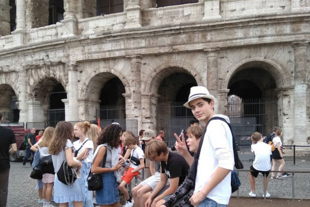 8.b besøgte Colosseum