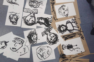 7. klasse tegnede som Matisse