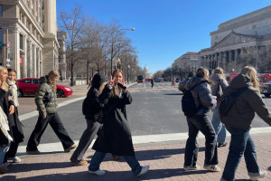 Washington DC i bragende sol